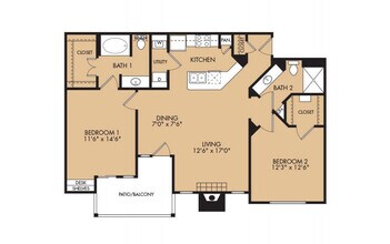 B2 -2x2 733 floor plan